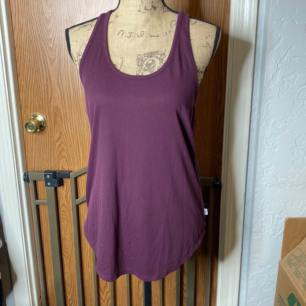 NWOT PINK Victoria’s Secret Maroon Racerback Tank Top Size L